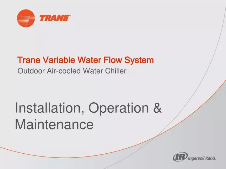 trane variable water flow system
