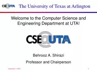 Welcome to the Computer Science and Engineering Department at UTA!