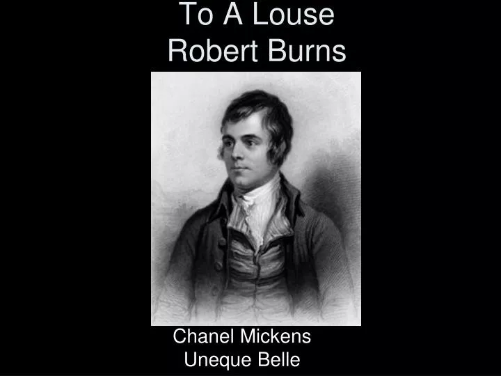 to a louse robert burns
