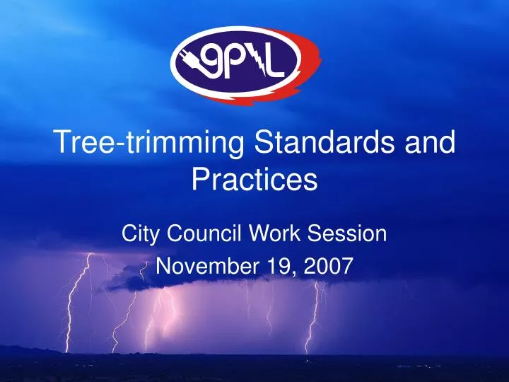 tree trimming standards and practices
