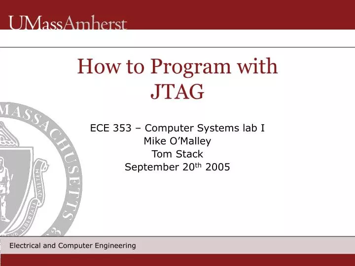 how to program with jtag