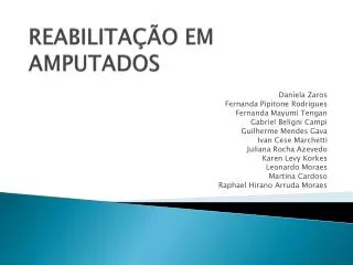reabilita o em amputados