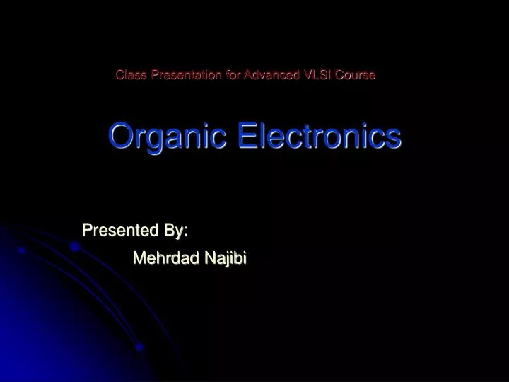 organic electronics