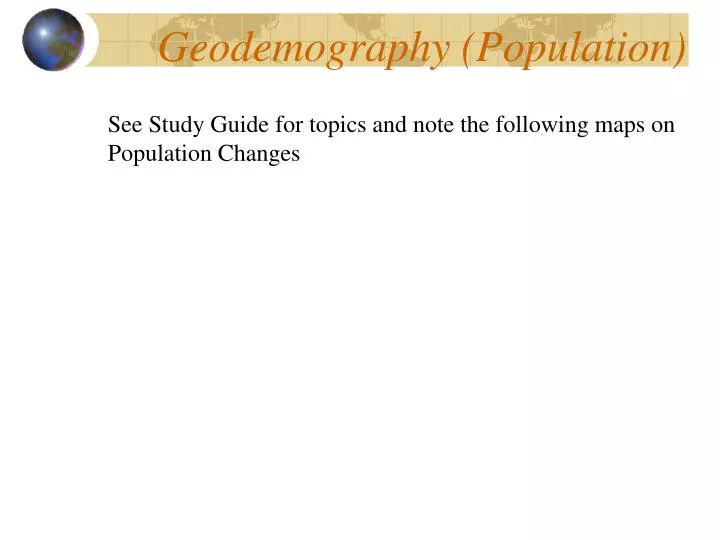 geodemography population