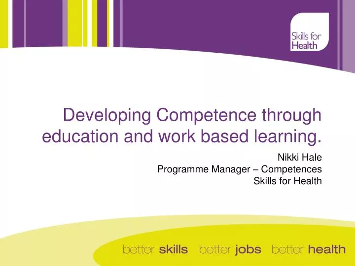 developing competence through education and work based learning