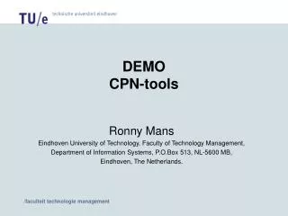 DEMO CPN-tools