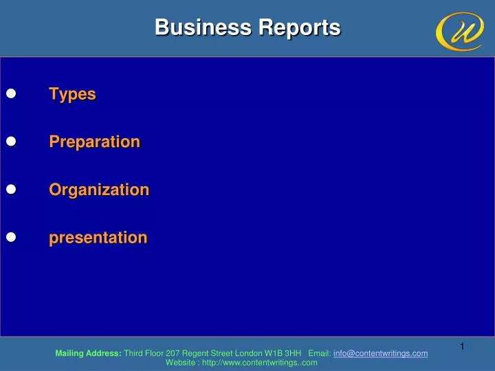 business reports