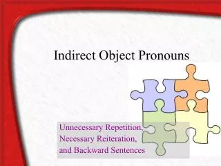 Indirect Object Pronouns