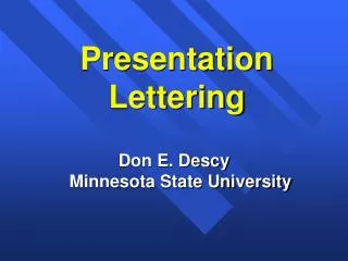 Presentation Lettering