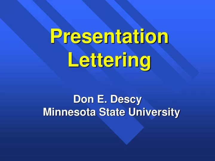 presentation lettering