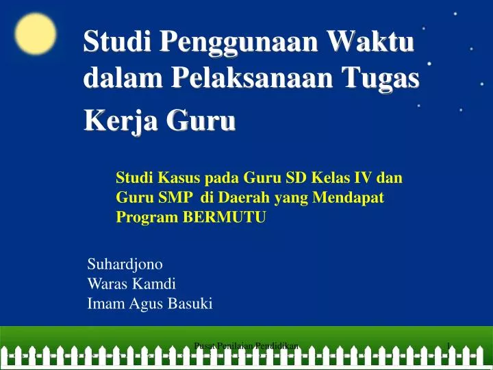 studi penggunaan waktu dalam pelaksanaan tugas kerja guru