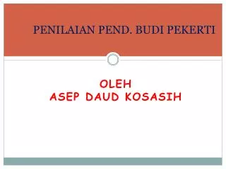 penilaian pend budi pekerti