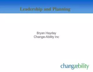 Bryan Hayday Change-Ability Inc
