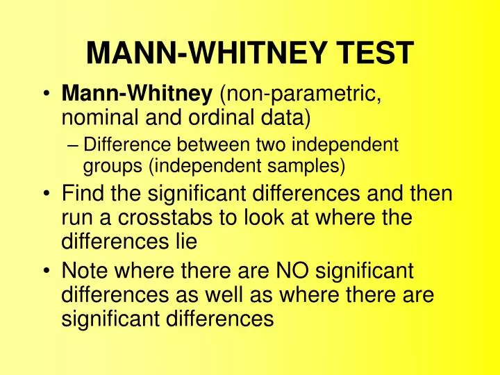 mann whitney test