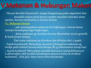 v makanan h ubungan m akan