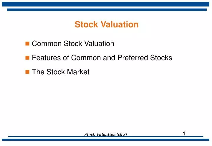 stock valuation