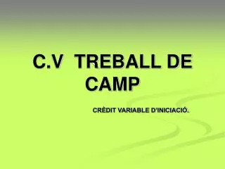 c v treball de camp