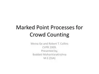Marked Point Processes for Crowd Counting