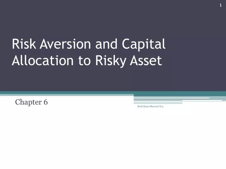 risk aversion and capital allocation to risky asset