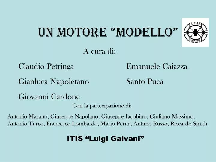 un motore modello