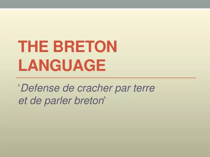 the breton language
