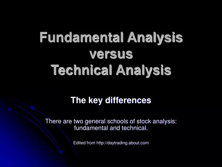 fundamental analysis versus technical analysis