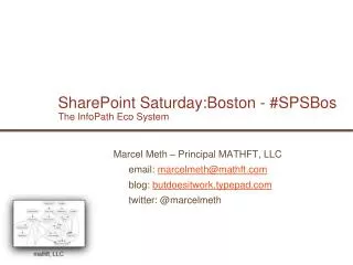 SharePoint Saturday:Boston - #SPSBos The InfoPath Eco System