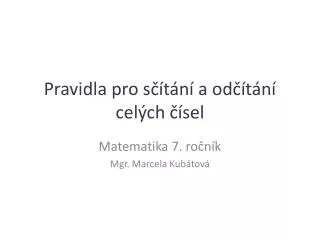 pravidla pro s t n a od t n cel ch sel