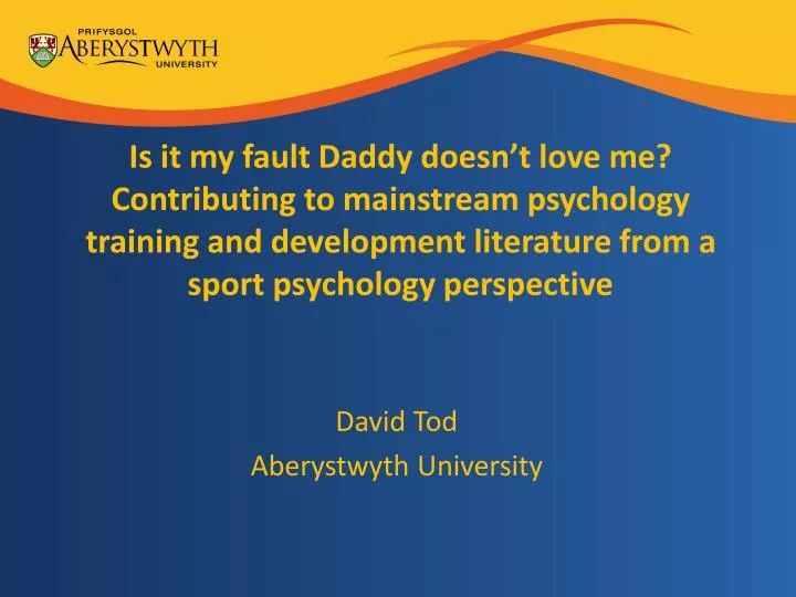 david tod aberystwyth university