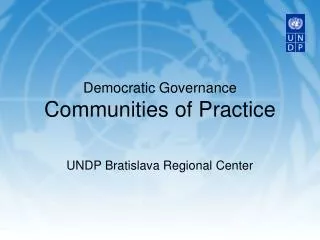 Democratic Governance Communities of Practice