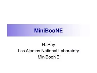 MiniBooNE