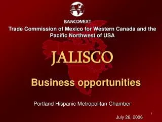 Trade Commission of Mexico for Western Canada and the Pacific Northwest of USA