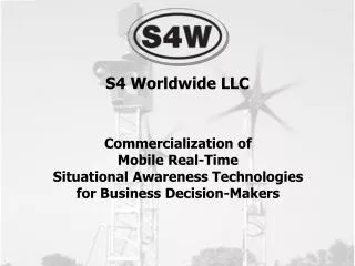 Commercialization of Mobile Real-Time Situational Awareness Technologies for Business Decision-Makers