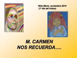 m carmen nos recuerda