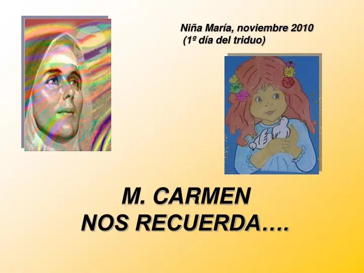 m carmen nos recuerda