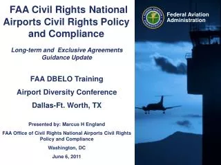 FAA Civil Rights National Airports Civil Rights Policy and Compliance