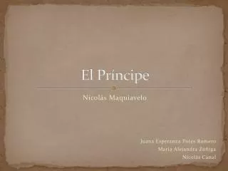 el pr ncipe