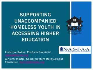 Supporting Unaccompanied Homeless Youth in Accessing Higher Education