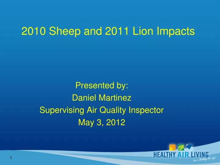 2010 sheep and 2011 lion impacts