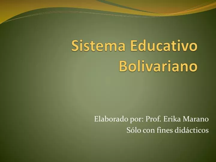 sistema educativo bolivariano