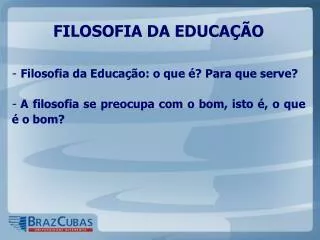 filosofia da educa o