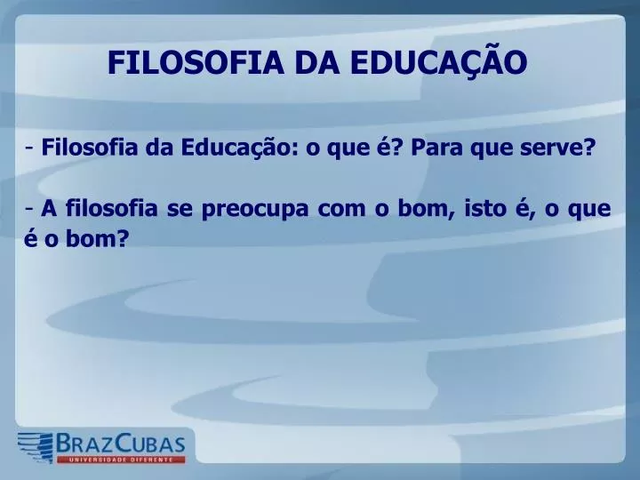 filosofia da educa o