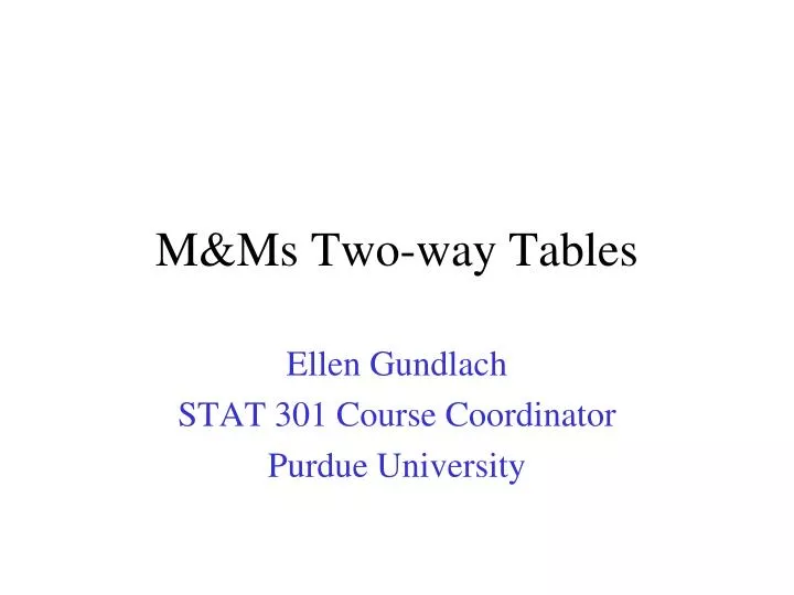 m ms two way tables