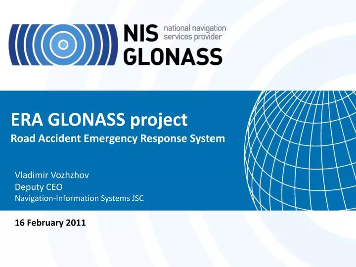 era glonass project road accident emergency response system