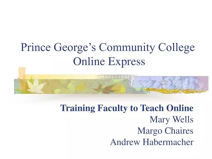 prince george s community college online express