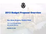 2013 Budget Proposal Overview - slide 1