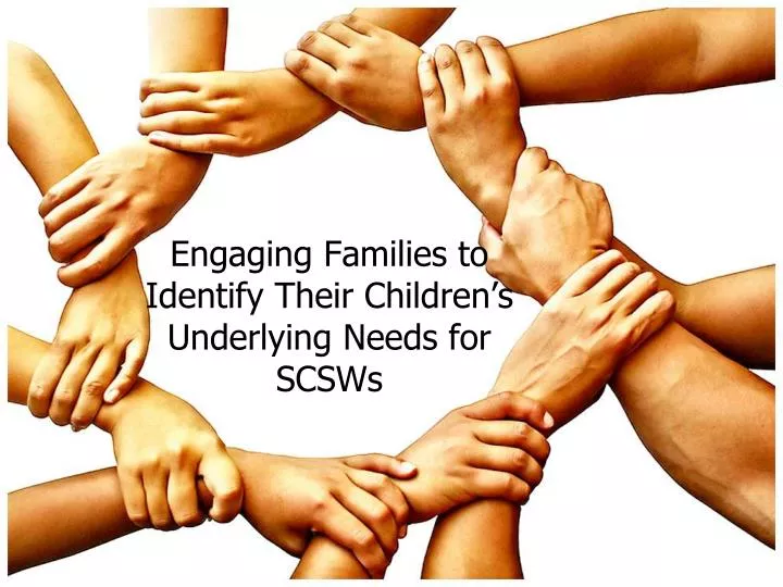 engaging families to identify their children s underlying needs for scsws