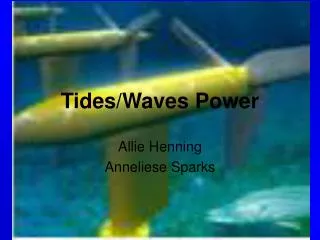 Tides/Waves Power