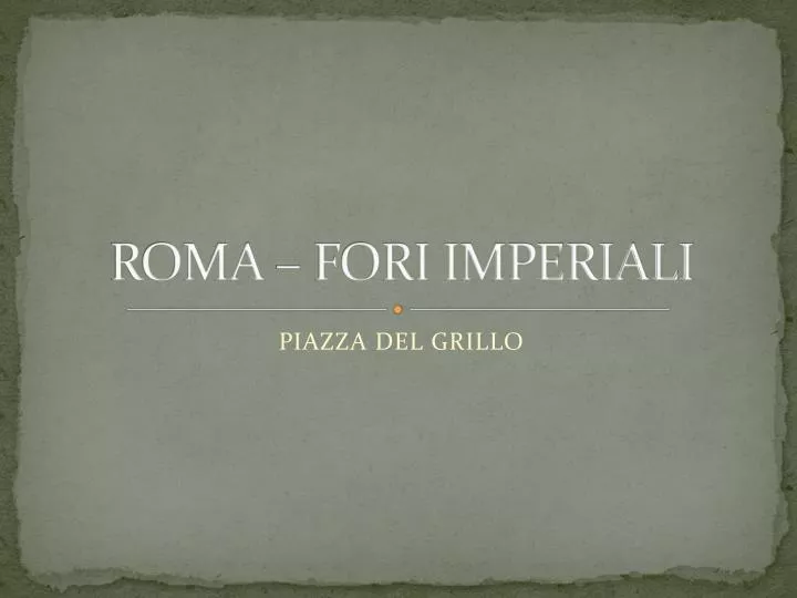 roma fori imperiali