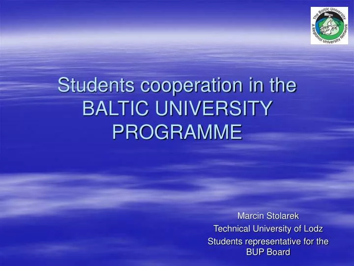 students cooperation in the baltic university programme